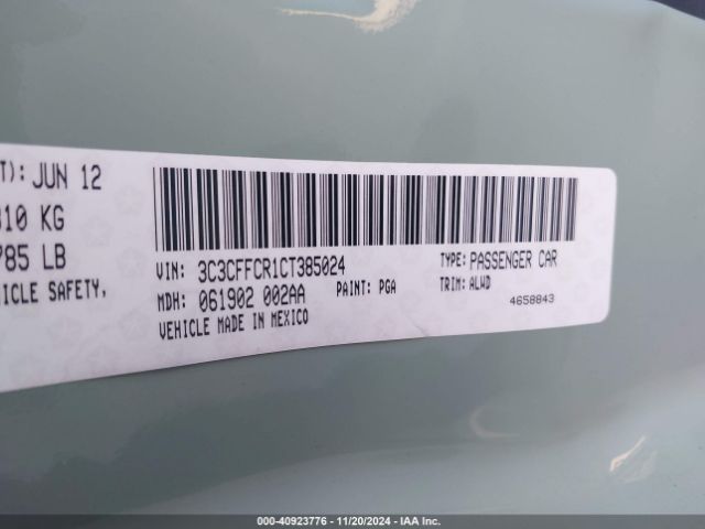 2012 FIAT 500 3C3CFFCR1CT385024 Photo 8