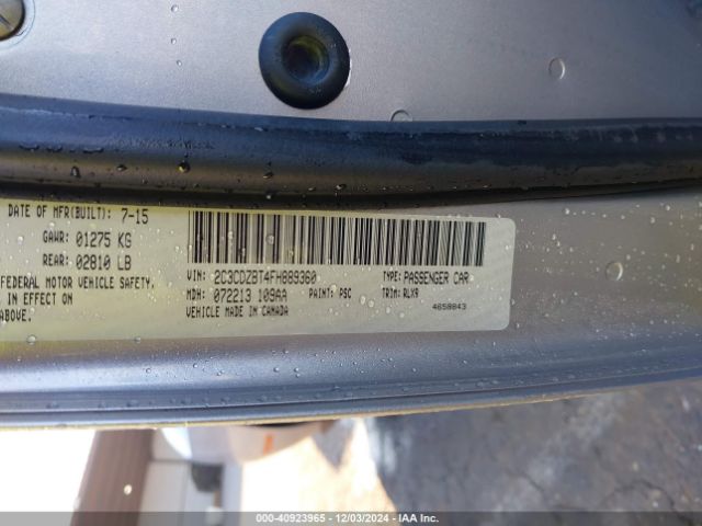 2C3CDZBT4FH889360 Dodge Challenger R/t Plus