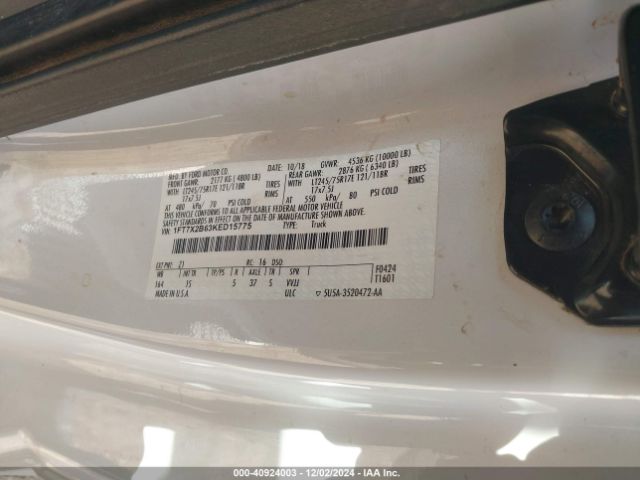 1FT7X2B63KED15775 Ford F-250 Xl