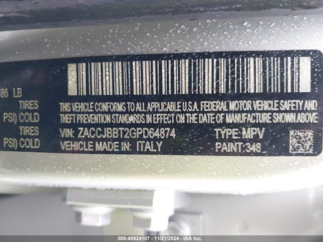 ZACCJBBT2GPD64874 Jeep Renegade 75th Anniversary