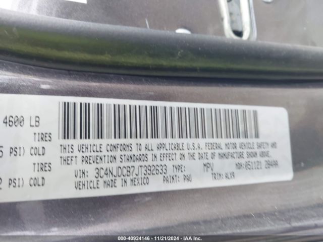 3C4NJDCB7JT392633 Jeep Compass Limited 4x4