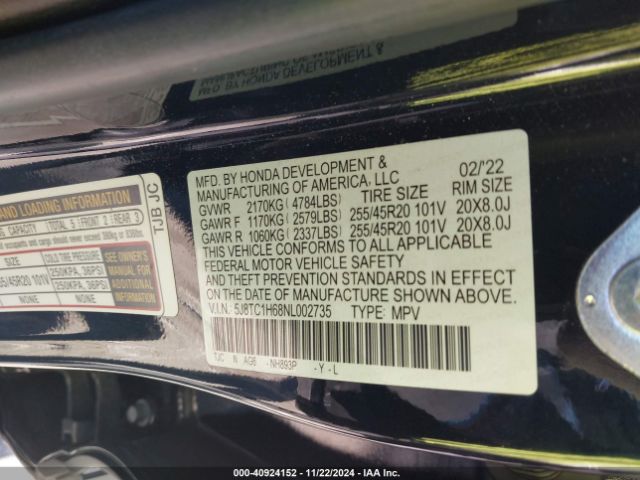5J8TC1H68NL002735 Acura Rdx A-spec Package