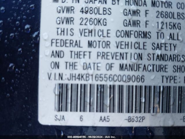 2006 ACURA RL JH4KB16556C009066 Photo 8