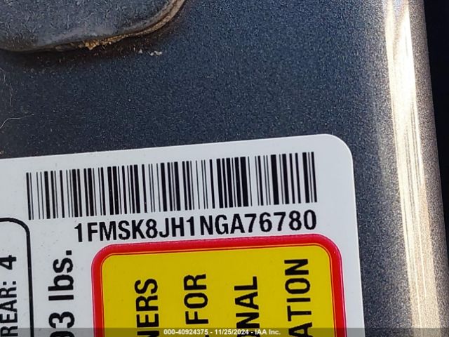 1FMSK8JH1NGA76780 Ford Explorer Timberline