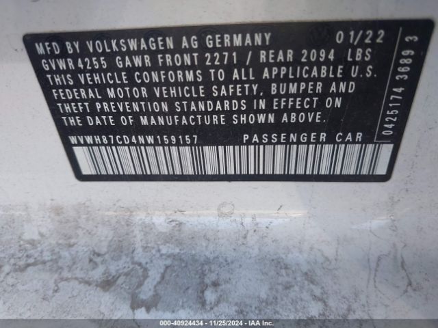 WVWH87CD4NW159157 Volkswagen Golf Gti 2.0t S
