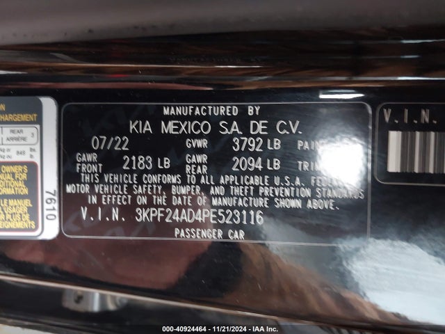 KIA Forte Lxs 2023 3KPF24AD4PE523116 Image 9