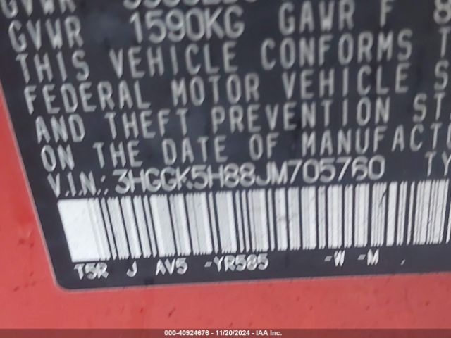 3HGGK5H88JM705760 Honda FIT EX