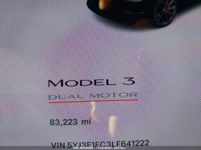 5YJ3E1EC3LF641222 Tesla Model 3 Performance Dual Motor All-wheel Drive