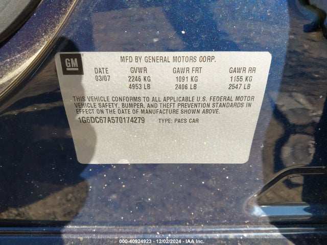 2007 CADILLAC STS 1G6DC67A570174279 Photo 8
