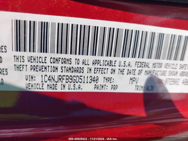 1C4NJRFB9GD511340 Jeep Patriot High Altitude Edition