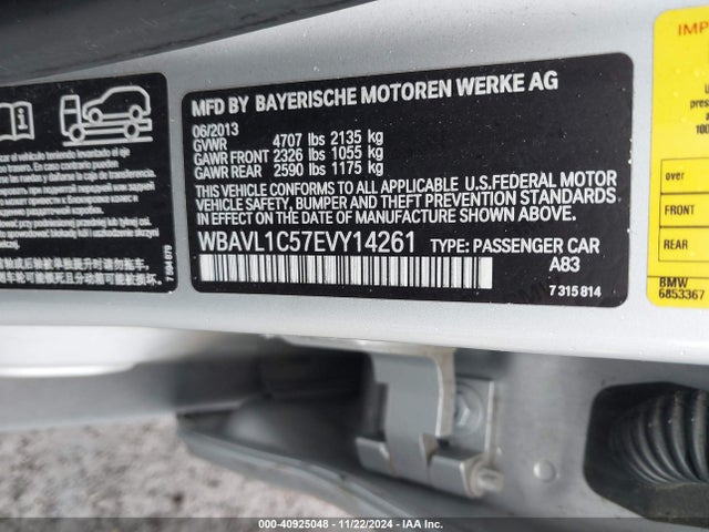 BMW X1 Xdrive28i 2014 WBAVL1C57EVY14261 Image 9
