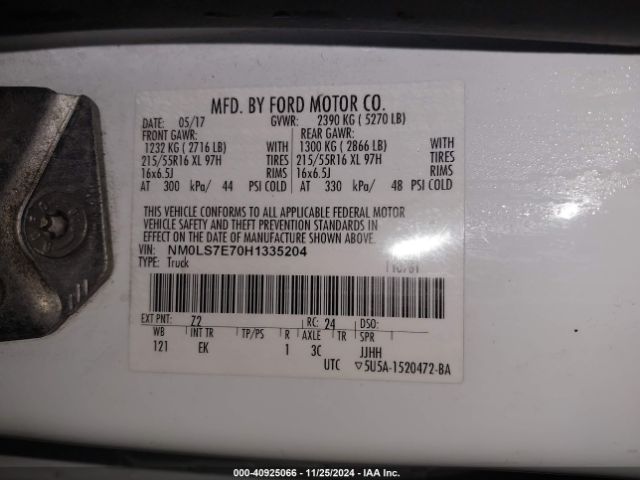 2017 FORD TRANSIT CONNECT NM0LS7E70H1335204 Photo 8