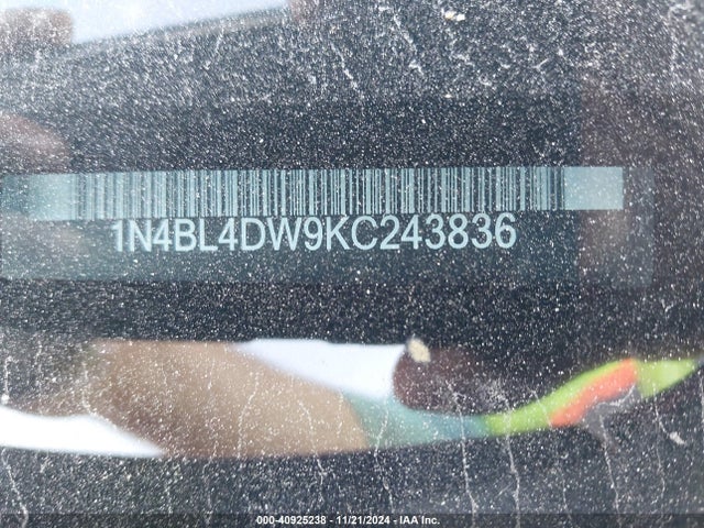 Nissan Altima 2.5 Sv 2019 1N4BL4DW9KC243836 Image 9