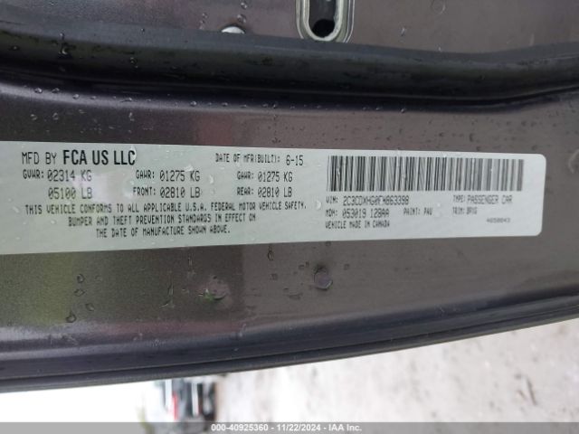 2C3CDXHG0FH863398 Dodge Charger Sxt