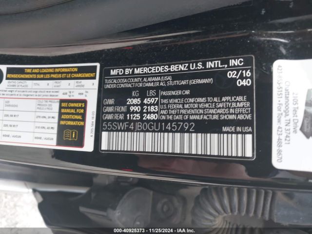 55SWF4JB0GU145792 Mercedes-Benz C-class C 300/luxury/sport