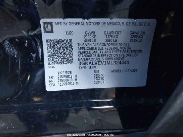 3GKALVEV1ML324441 GMC Terrain Awd Slt