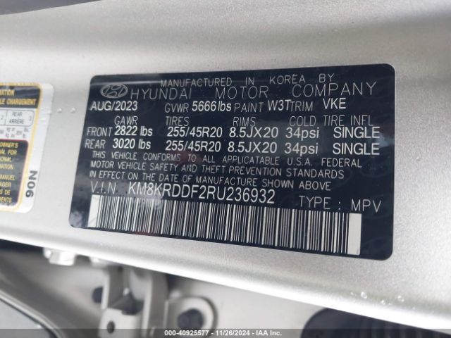 KM8KRDDF2RU236932 Hyundai Ioniq 5 Limited