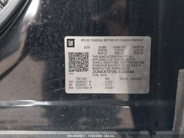 2GNAXTEV0L6188544 Chevrolet Equinox Awd 2fl