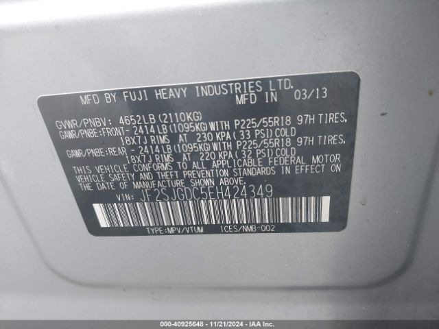 JF2SJGDC5EH424349 Subaru Forester 2.0xt Premium