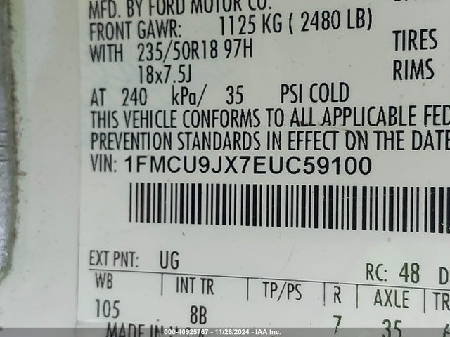 Ford Escape Titanium 2014 1FMCU9JX7EUC59100 Image 9