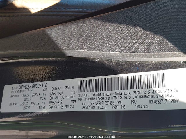 1C4BJWEG2FL553495 Jeep Wrangler Unlimited Sahara