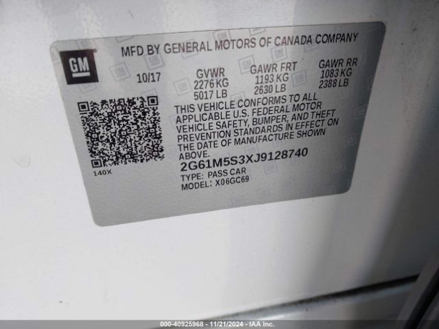 2G61M5S3XJ9128740 Cadillac XTS LUXURY