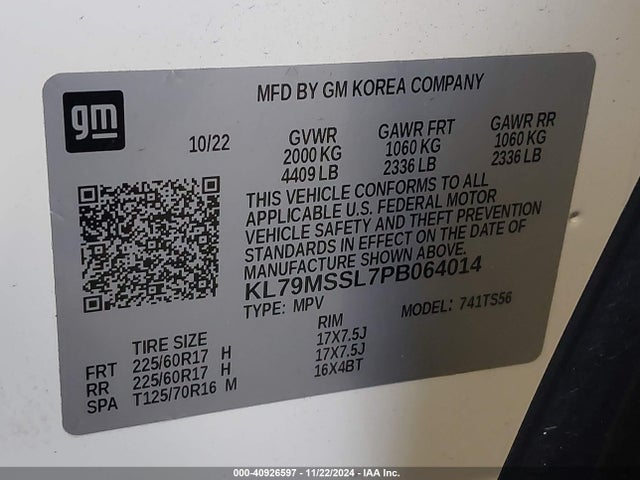 Chevrolet Trailblazer Awd Activ 2023 KL79MSSL7PB064014 Image 9