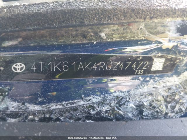 4T1K61AK4RU247472 Toyota CAMRY XSE