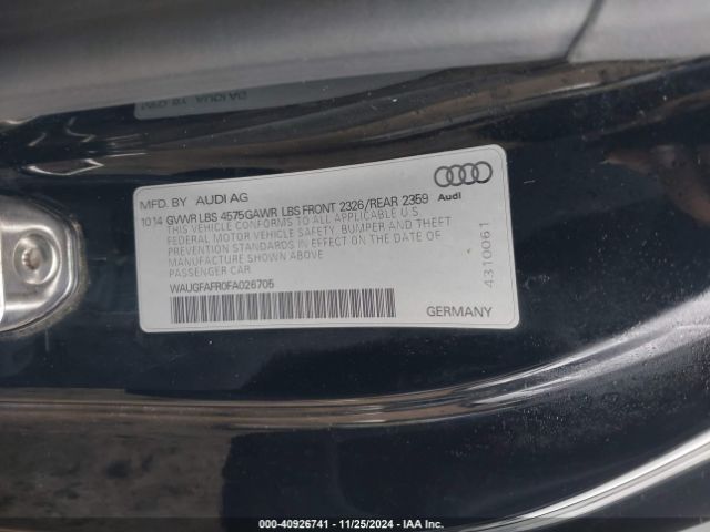 WAUGFAFR0FA026705 Audi A5 2.0t Premium