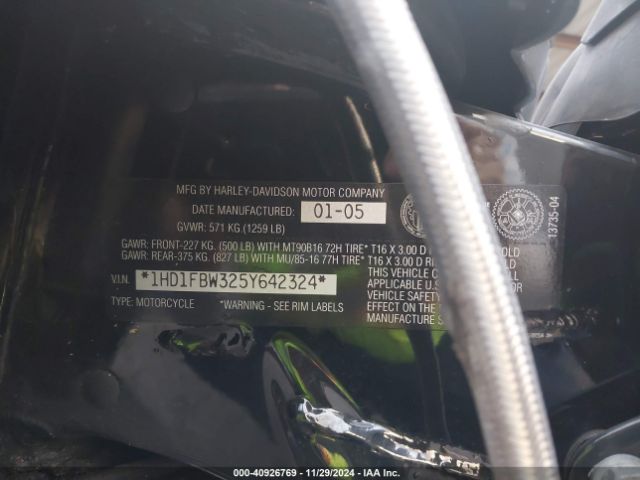 2005 HARLEY-DAVIDSON FLHRI 1HD1FBW325Y642324 Photo 9