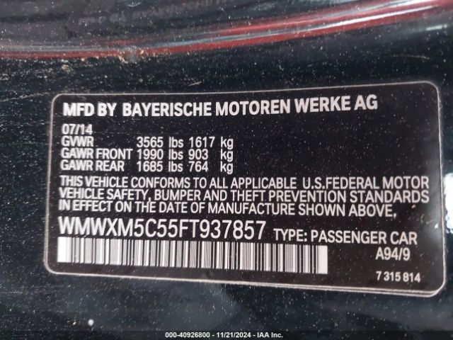 2015 MINI HARDTOP WMWXM5C55FT937857 Photo 8