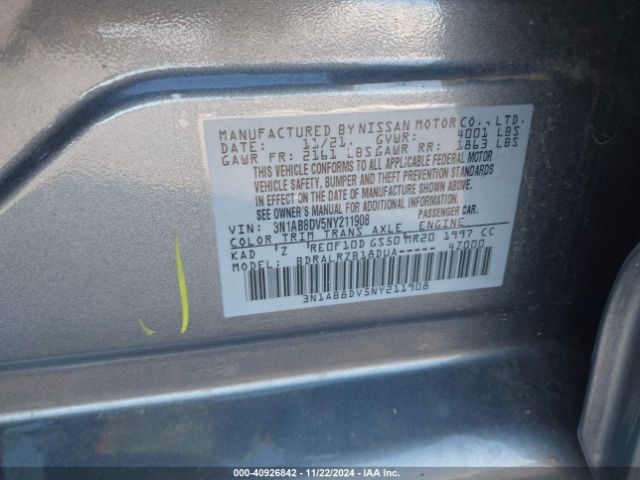 3N1AB8DV5NY211908 Nissan Sentra Sr Xtronic Cvt
