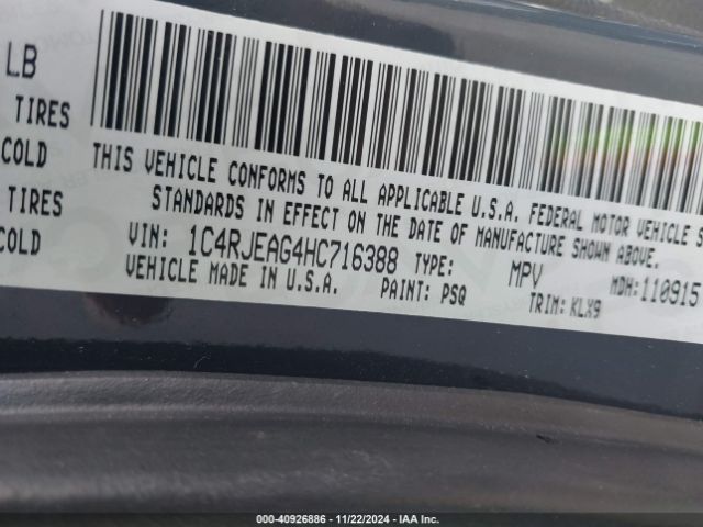 1C4RJEAG4HC716388 Jeep Grand Cherokee Altitude 4x2