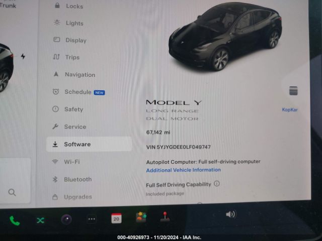 5YJYGDEE0LF049747 Tesla Model Y Long Range Dual Motor All-wheel Drive