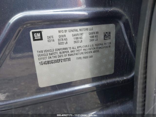 1G4GB5G3XEF218730 Buick Lacrosse Leather Group