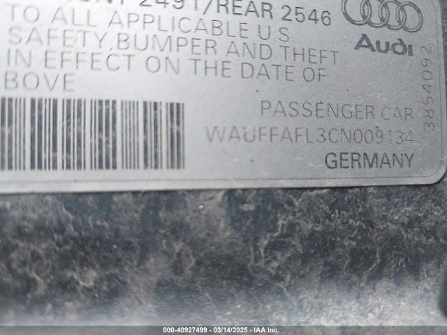 2012 AUDI A4 WAUFFAFL3CN009134 Photo 8