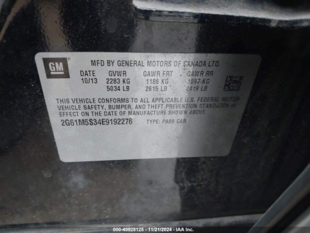 2G61M5S34E9192276 Cadillac XTS LUXURY