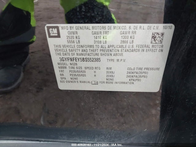 2011 CADILLAC SRX 3GYFNFEY5BS552385 Photo 8