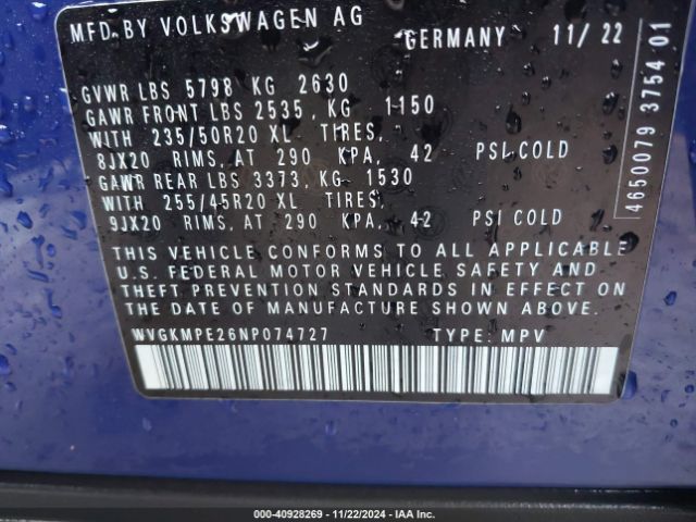 WVGKMPE26NP074727 Volkswagen ID.4 PRO S
