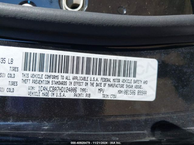 1C4NJCBA7HD124006 Jeep Compass Sport Fwd