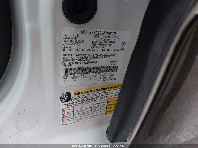 Ford Expedition King Ranch 2016 1FMJU1JT7GEF20051 Image 9