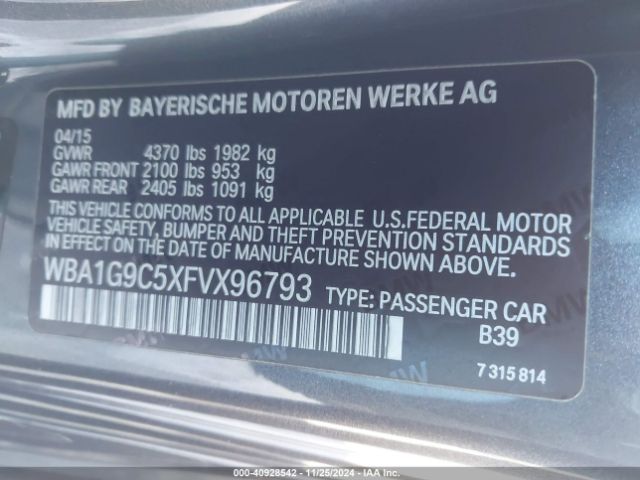 WBA1G9C5XFVX96793 BMW 228I