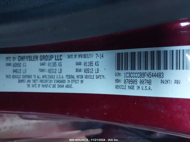 1C3CCCCB9FN544483 Chrysler 200 C