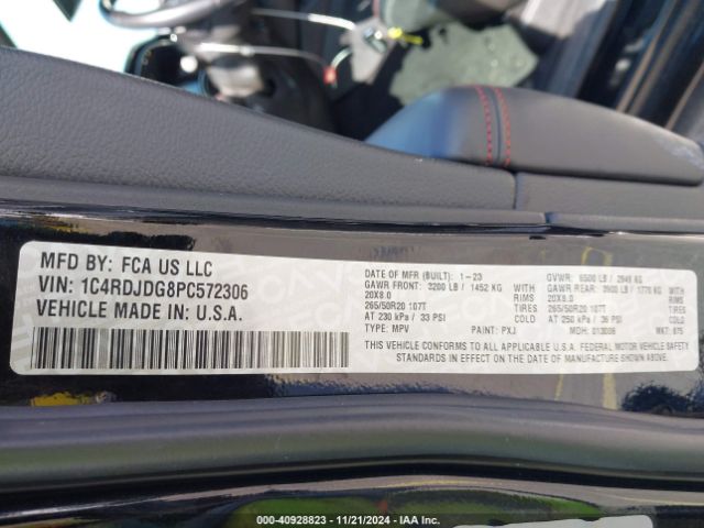 2023 DODGE DURANGO 1C4RDJDG8PC572306 Photo 8
