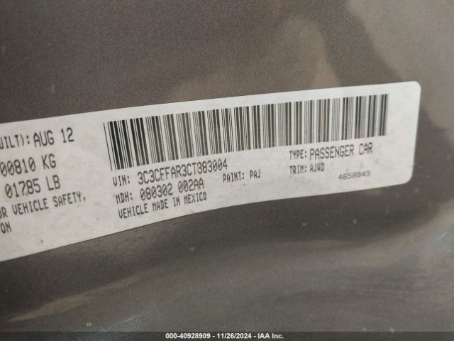 2012 FIAT 500 3C3CFFAR3CT383004 Photo 8