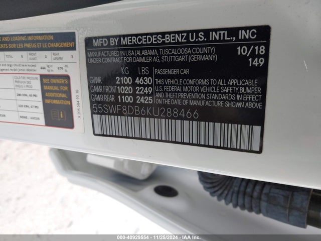 Mercedes-Benz C 300 2019 55SWF8DB6KU288466 Image 9