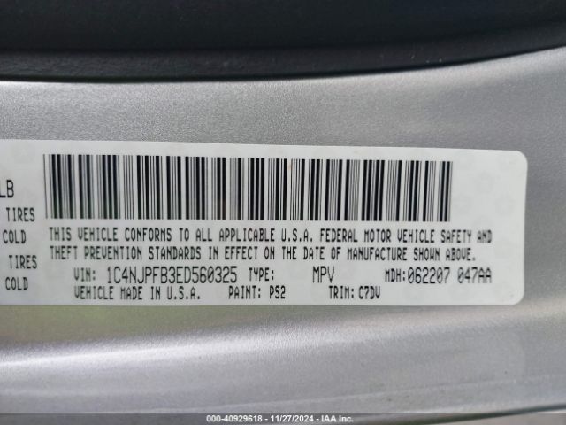 1C4NJPFB3ED560325 Jeep Patriot Latitude