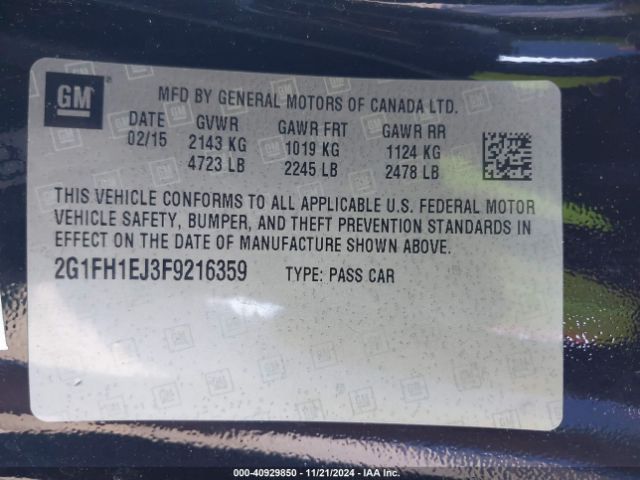 2G1FH1EJ3F9216359 Chevrolet Camaro 1ss