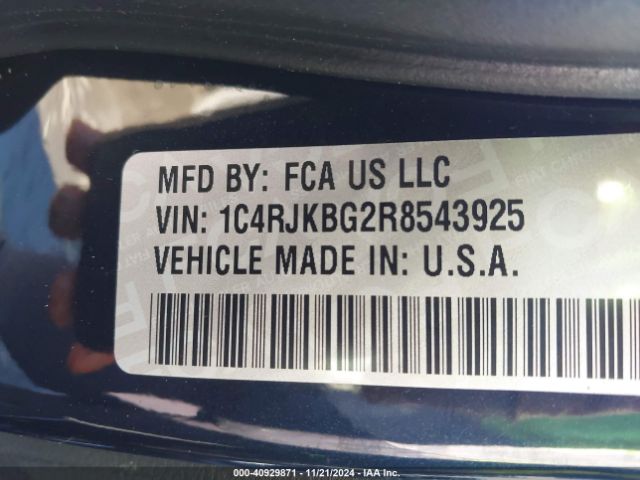 1C4RJKBG2R8543925 Jeep Grand Cherokee L Limited 4x4