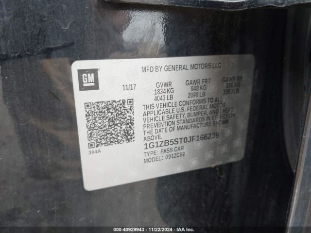 1G1ZB5ST0JF166239 Chevrolet Malibu 1ls
